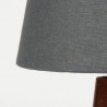 Danish teak vintage table lamp with gray shade