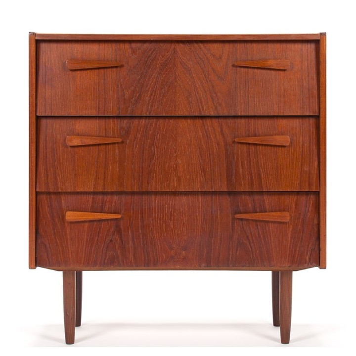 Teak vintage shoe cabinet