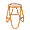 Vintage plant table in rattan and glass