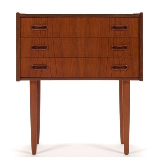 Kleine Mid-Century Deense vintage ladekast op hoge poot