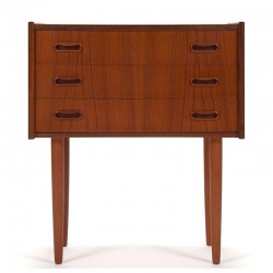 Small Mid-Century Danish vintage chest of drawers on high legs