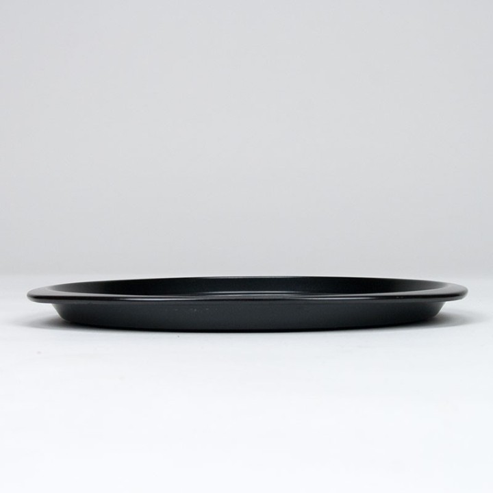 Black small ceramic vintage serving plate