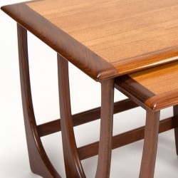 Side table by Gplan vintage in teak with 2 small tables