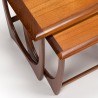 Side table by Gplan vintage in teak with 2 small tables