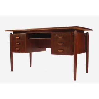 Scandinavisch vintage bureau in teakhout - Retro Studio