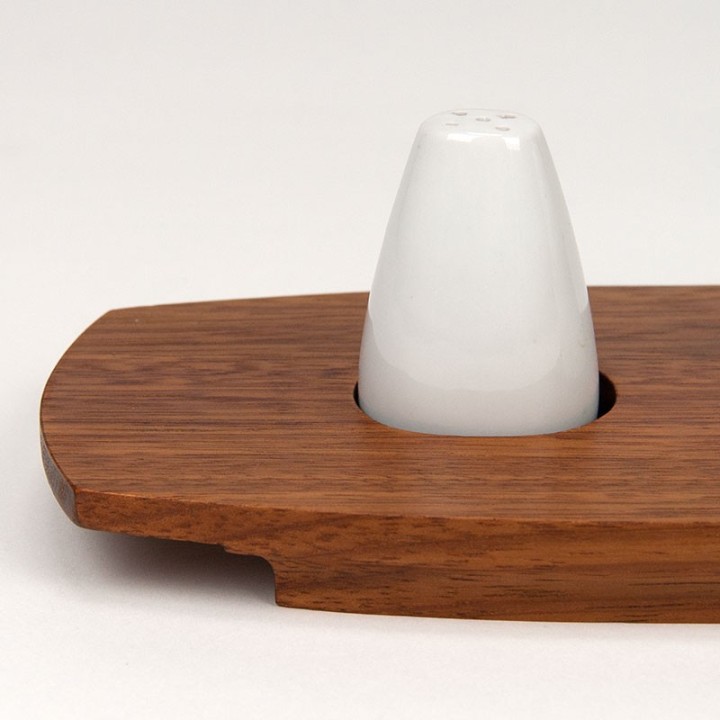 Vintage salt and pepper shakers with mustard pot from Bavaria