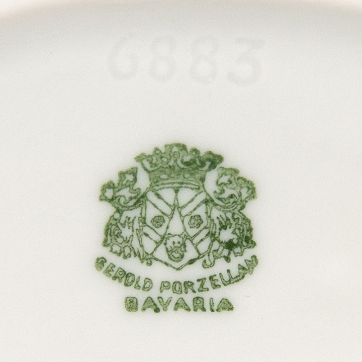 Vintage salt and pepper shakers with mustard pot from Bavaria