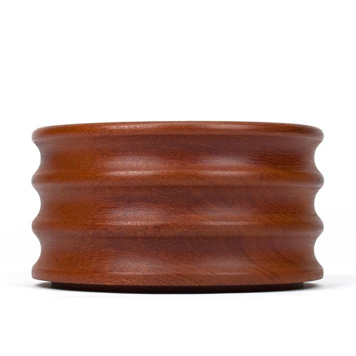 Teak vintage bowl with ribs
