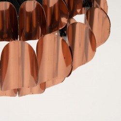 Danish copper vintage design hanging lamp by Thorsten Orrling
