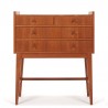 Danish small vintage model chest of drawers in teak