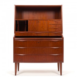 Erling Torvits luxe vintage design secretaire meubel in teak