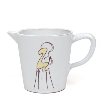 Vintage waterkan met afbeelding van een hert