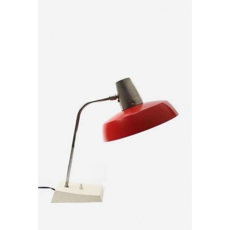 Bureaulamp met rode kap