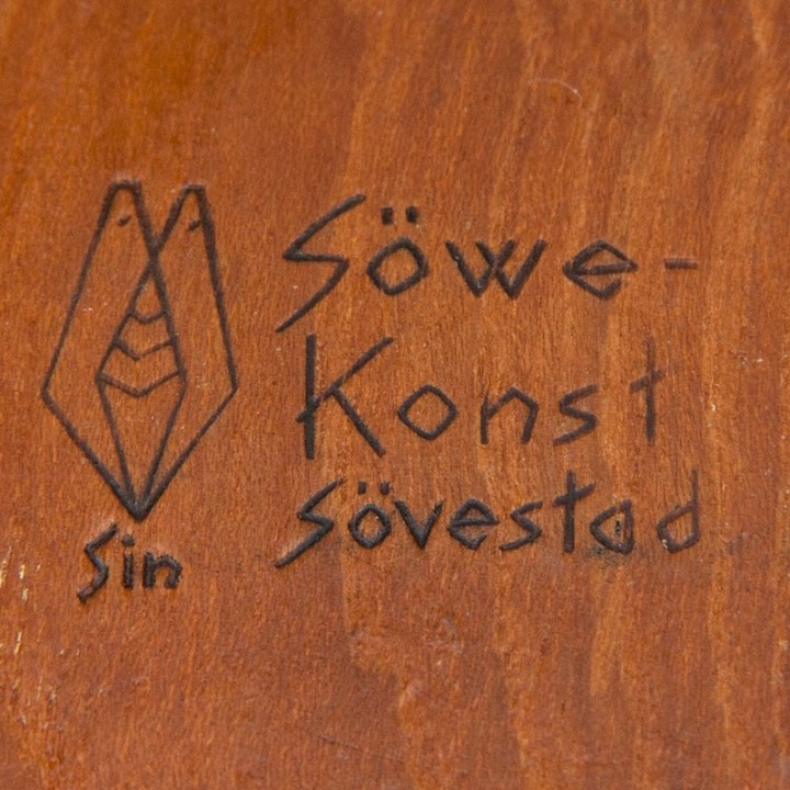 Swedish teak vintage bowl from Söwe Konst Sövestad