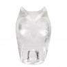 Swedish vintage glass owl paperweight