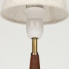 Scandinavisch vintage tafellampje in teak en messing