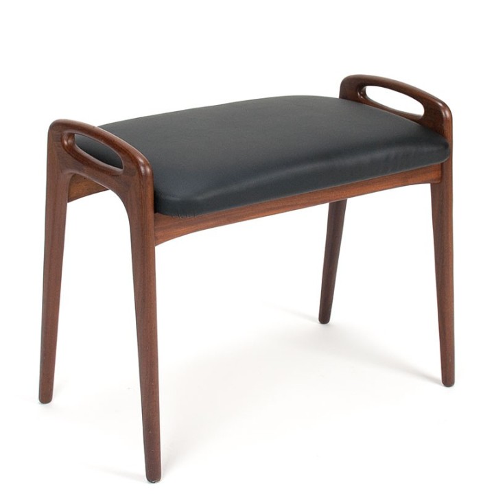 Teak Danish stool from the sixties with handles