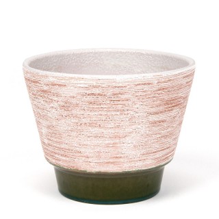 ADCO vintage bloempot model met groene rand