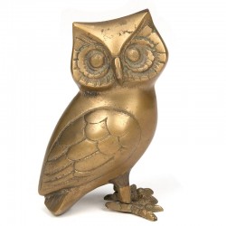Brass vintage figure of an owl
