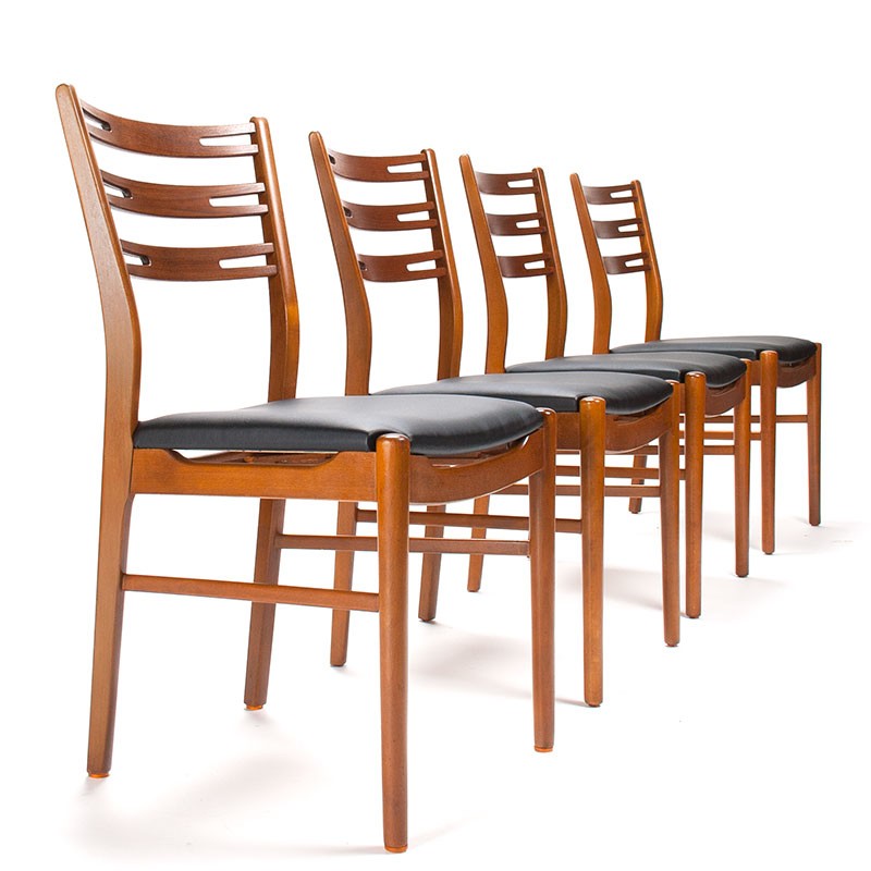 Farstrup vintage Danish set of 4 dining table chairs