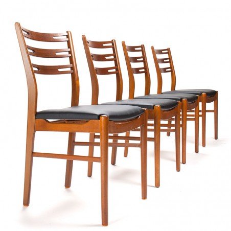 Farstrup vintage Danish set of 4 dining table chairs