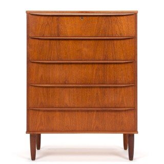 Danish Mid-Century vintage dresser with long plywood handle