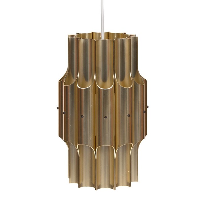 Bent Karlby vintage Pan hanglamp voor Lyfa in messing