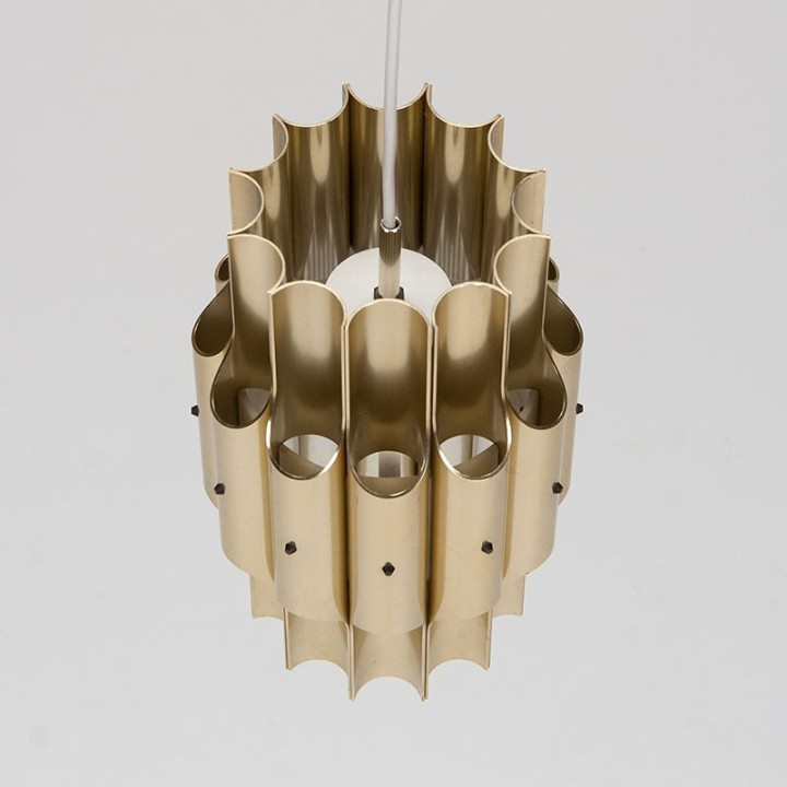 Bent Karlby vintage Pan hanglamp voor Lyfa in messing