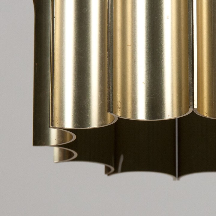 Bent Karlby vintage Pan hanging lamp by Lyfa in brass