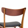 Deense Mid-Century set van 6 vintage eettafel stoelen