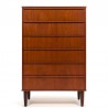 Vintage tallboy chest of drawers Danish Mid-Century design