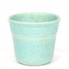 Light green spotted small vintage flower pot from the fifties