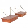Set of 2 Danish vintage hanging bedside tables