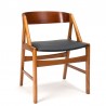 Henning Kjaernulf vintage Deense model 72 eettafel stoel