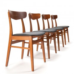 Set van 4 Deense Findahls vintage eettafel stoelen