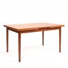Mid-Century Danish vintage extendable dining table in teak