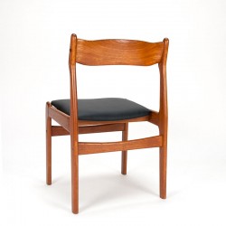 Mid-Century set van 4 stijlvolle vintage Deense eettafel stoelen