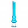 Blue glass vintage vase with clear base