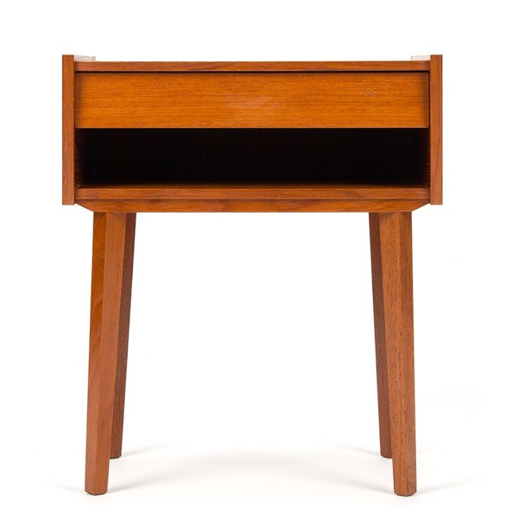 Small model Danish vintage teak bedside table