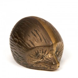 Small vintage hedgehog in brass