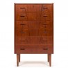 Teak vintage Mid-century chest of drawers from Denmark