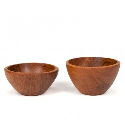 Set of 2 Mid-Century teak serving bowls