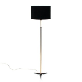 Brass-colored vintage Mid-Century floor lamp