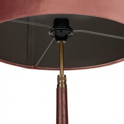 Danish vintage floor lamp in teak and brass