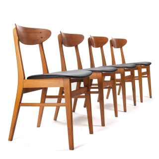 Set of Farstrup Danish Mid-Century Modern dining table chairs