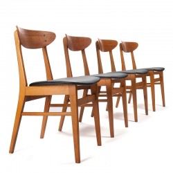 Set Farstrup Deense Mid-Century Moderne eettafel stoelen