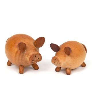 Salt and pepper shakers like pigs, vintage 1970s