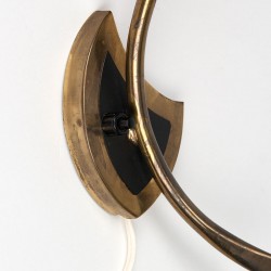 Fifties vintage wall lamp with brass detail