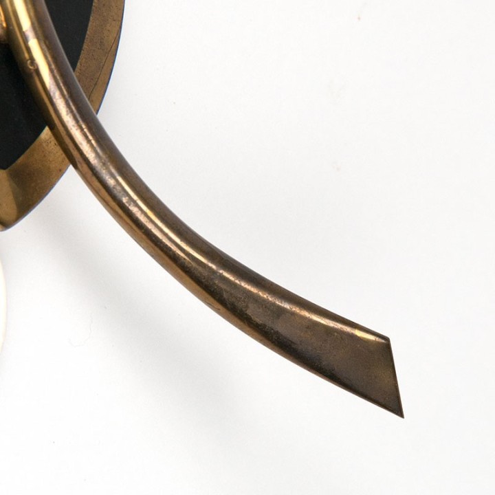 Fifties vintage wall lamp with brass detail