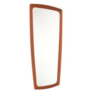 Danish organically designed vintage mirror in teak wood